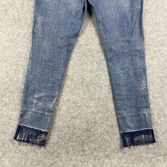 Dear John Joyrich Comfort Skinny Jeans Womens 26 Metallic Medium Wash Stretch - Picture 4 of 16